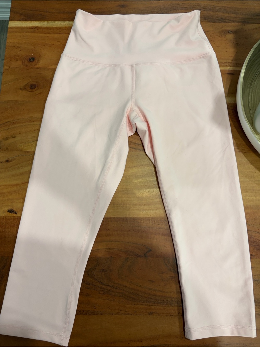 Women's High-Waist Capris - Light Pink Activewear